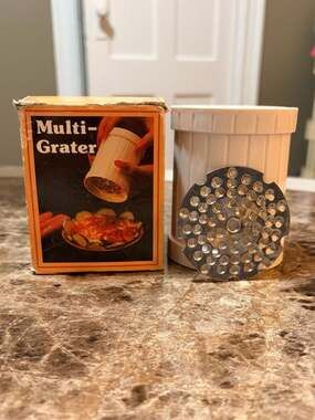 Vintage Eva Multi-Grater Handheld Kitchen Grater with Original Box